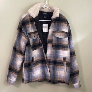 Forever 21 men’s small plaid print casual jacket